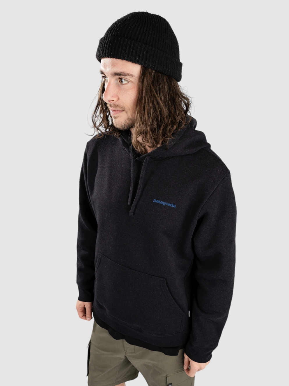 Patagonia Boardshort Logo Uprisal Hoodie ink black