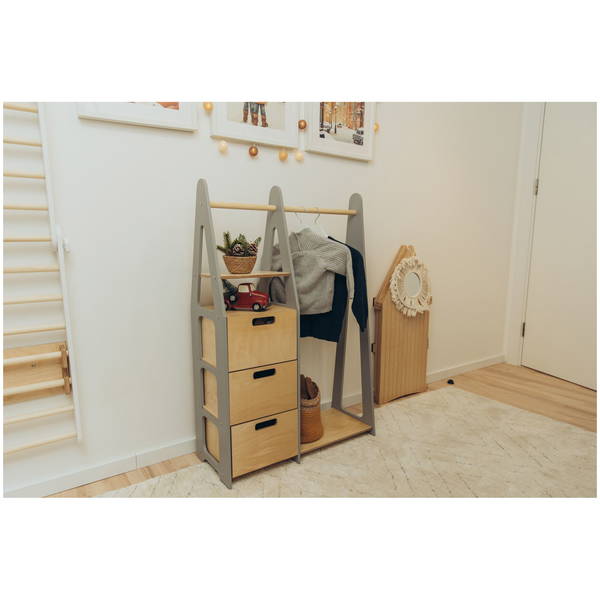 Duck WoodworksDuck Woodworks   Kindergarderobe mit Schubladen grey