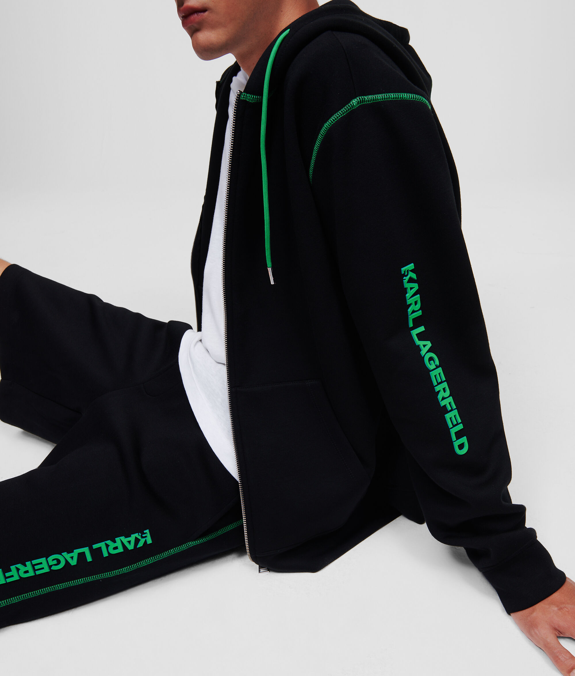 SWEAT À CAPUCHE ZIPPÉ AVEC LOGO KARL