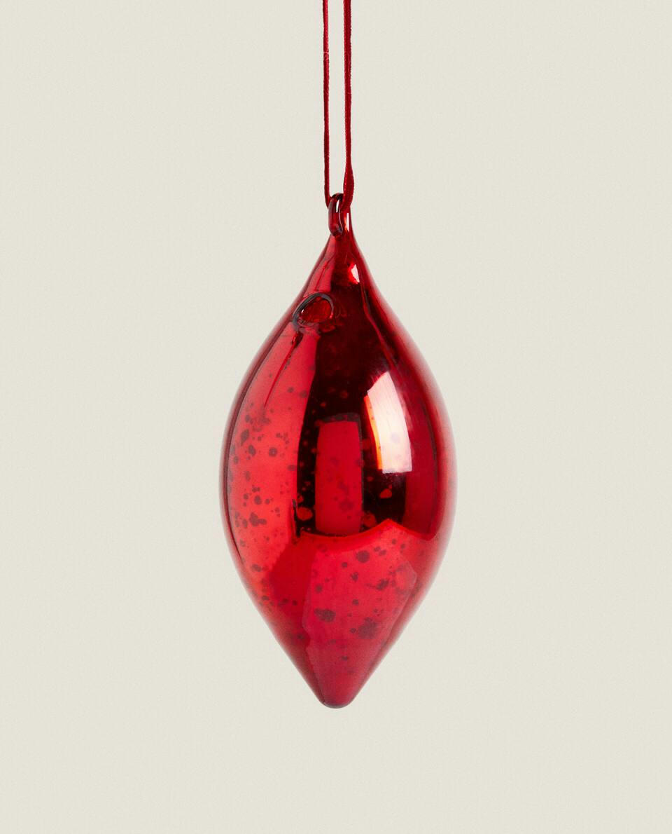 DECORAÇÃO DE NATAL EM FORMATO DE GOTA DE VIDRO