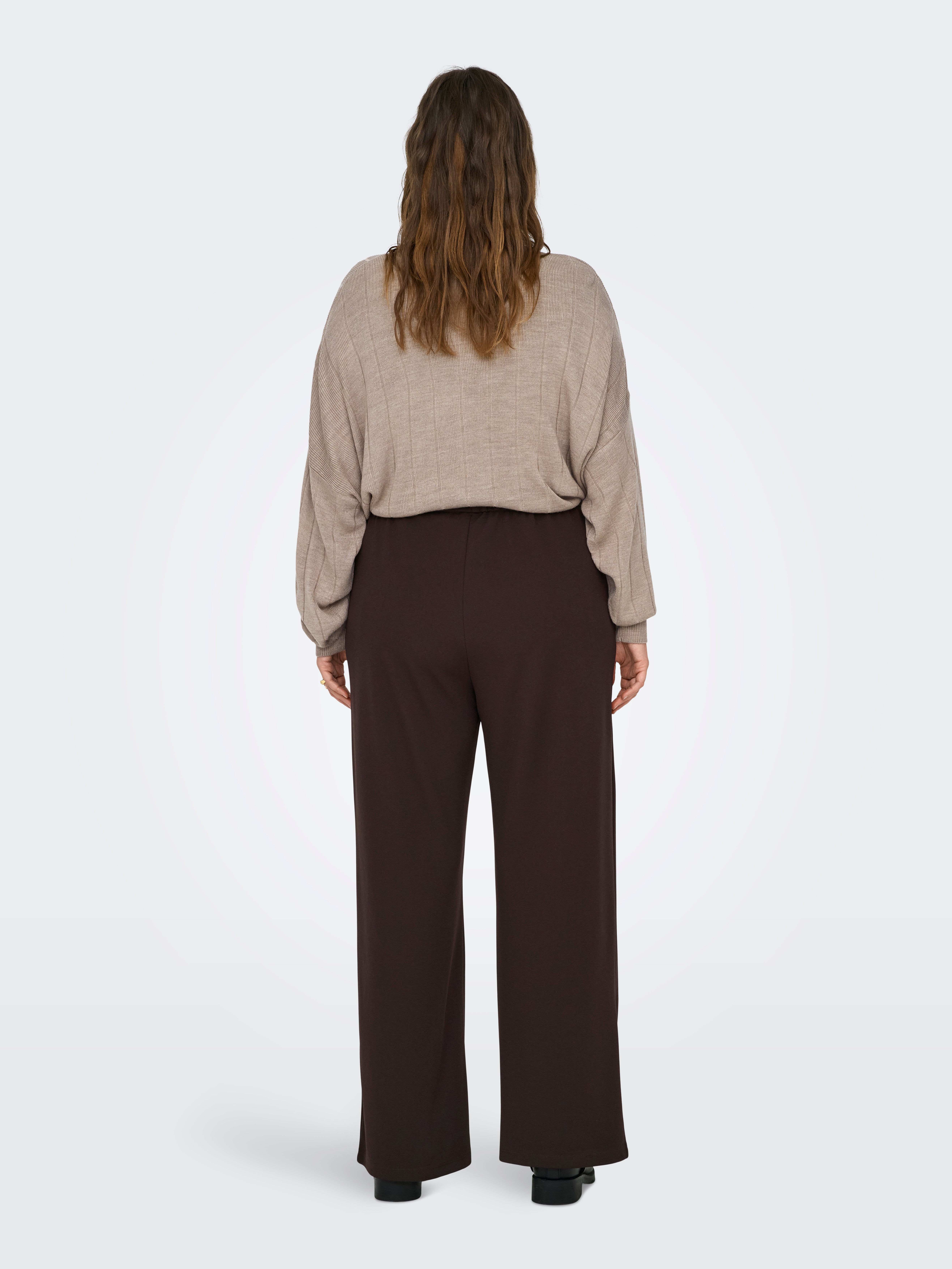 CARSANIA Normal geschnitten Hose mit weitem Beinschnitt Black Coffee