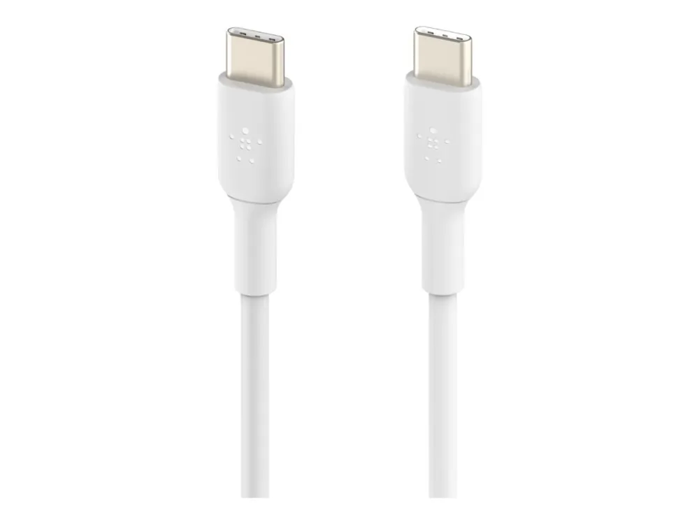 Belkin BoostCharge - USB-kabel - 24 pin USB-C (han) til 24 pin USB-C (han) - 2 m - hvid