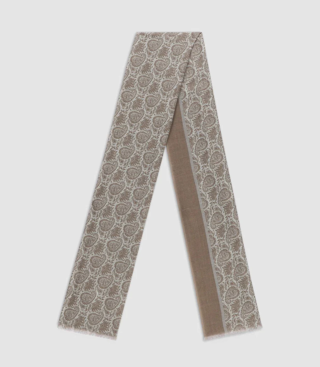 Chèche à imprimé beige AZIA