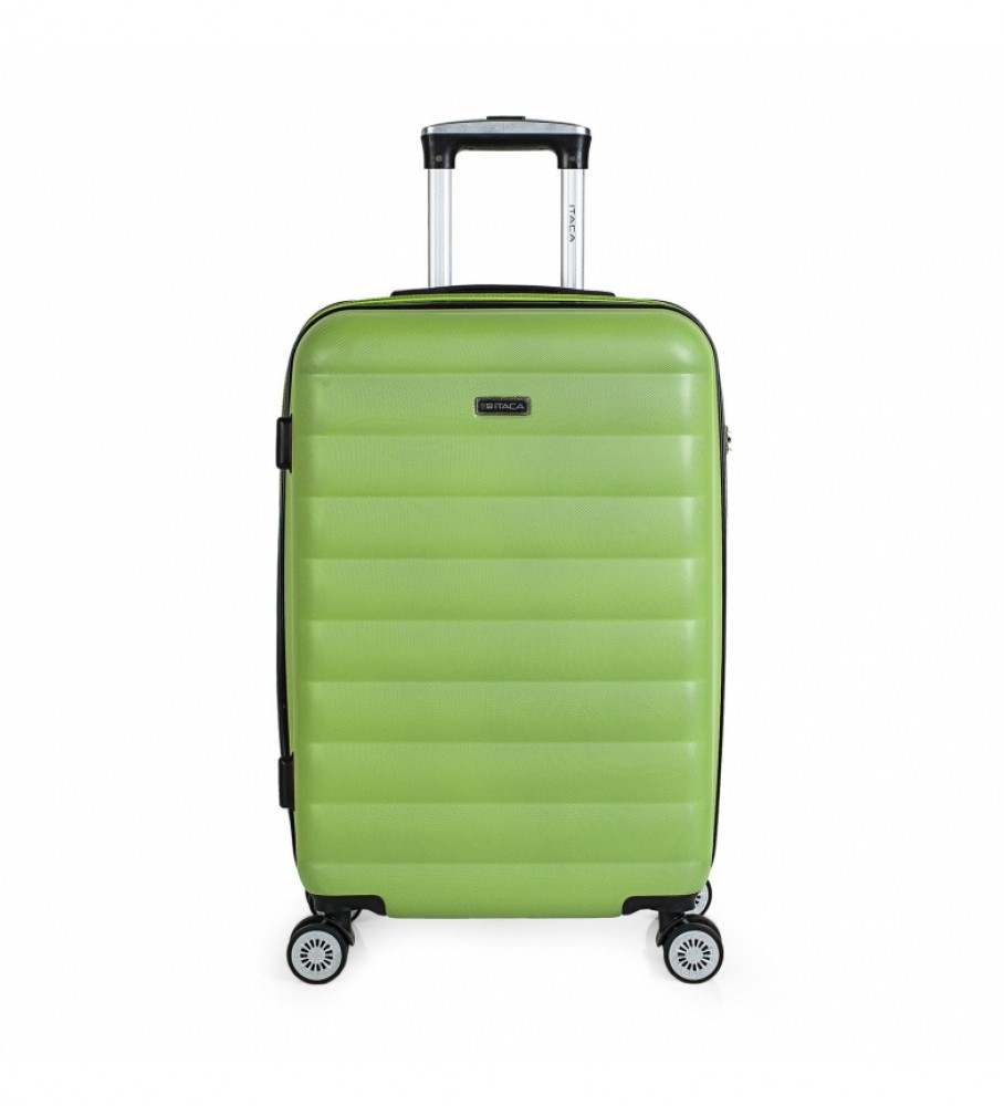Mala de viagem rígida média com 4 rodas ITACA 71260 Pistache - 65 x 42 x 26 cm -