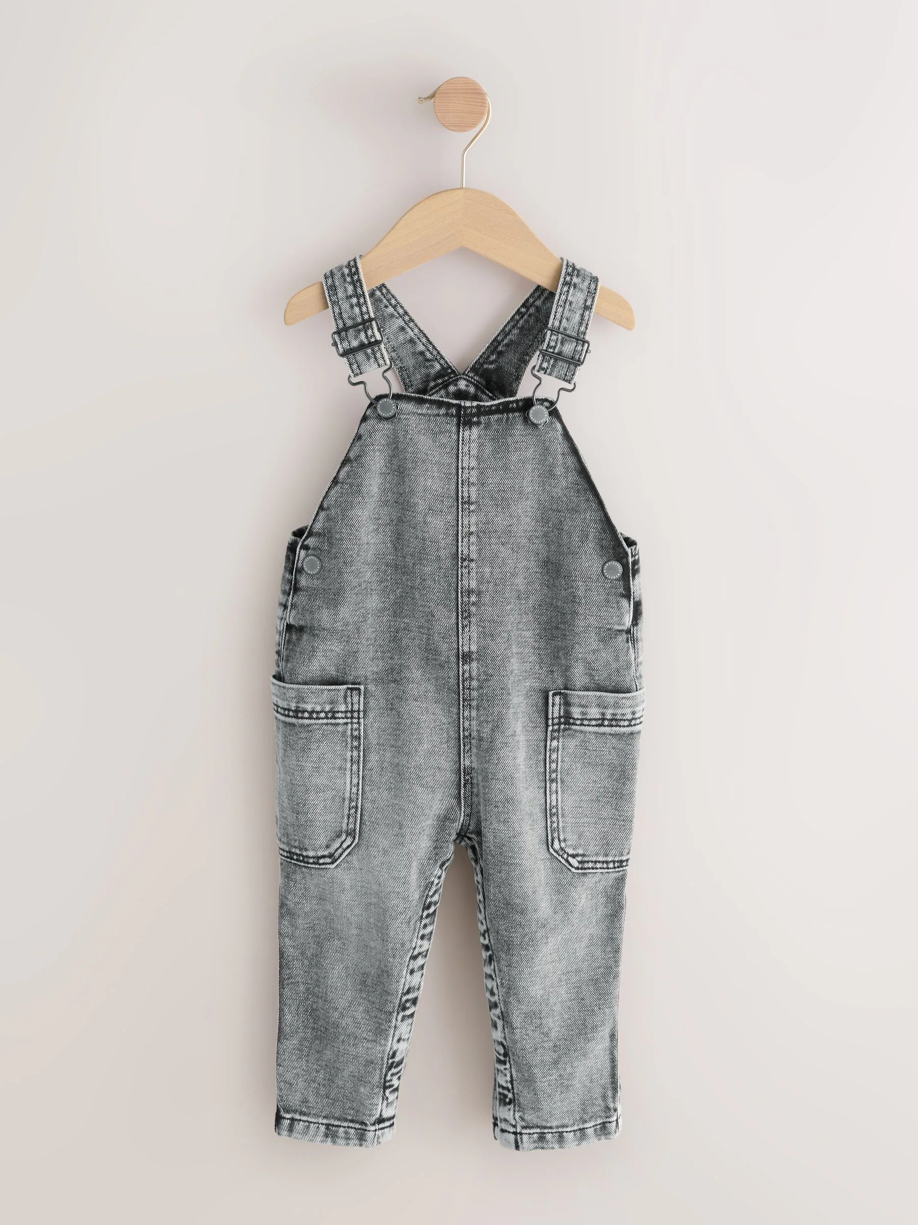 Grijs - Denim tuinbroek (3mnd -7jr)