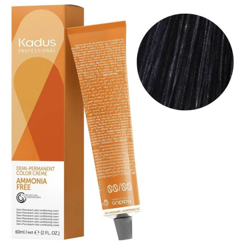 Coloration semi-permanente sans ammoniaque 2/0 noir naturel Kadus 60ML