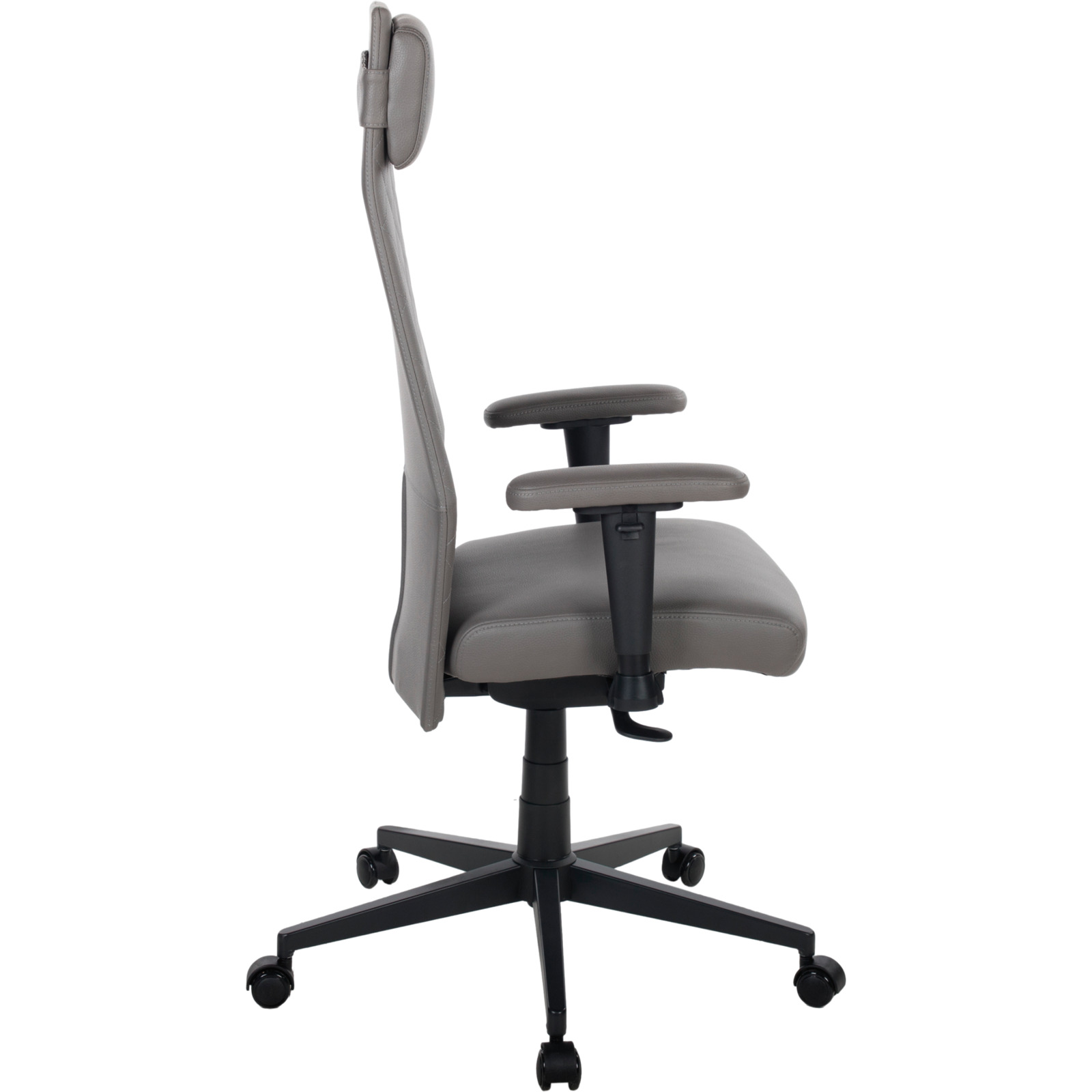 Bürostuhl Matterhorn Microfaser Leder-Optik grau
