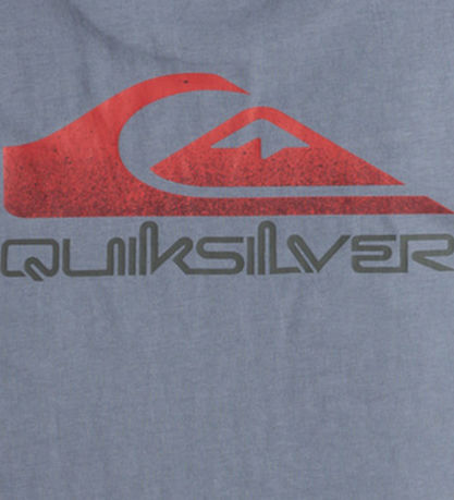 QuikSølver T-Shirt - Omni Wave - Støvet Blå m. R?d