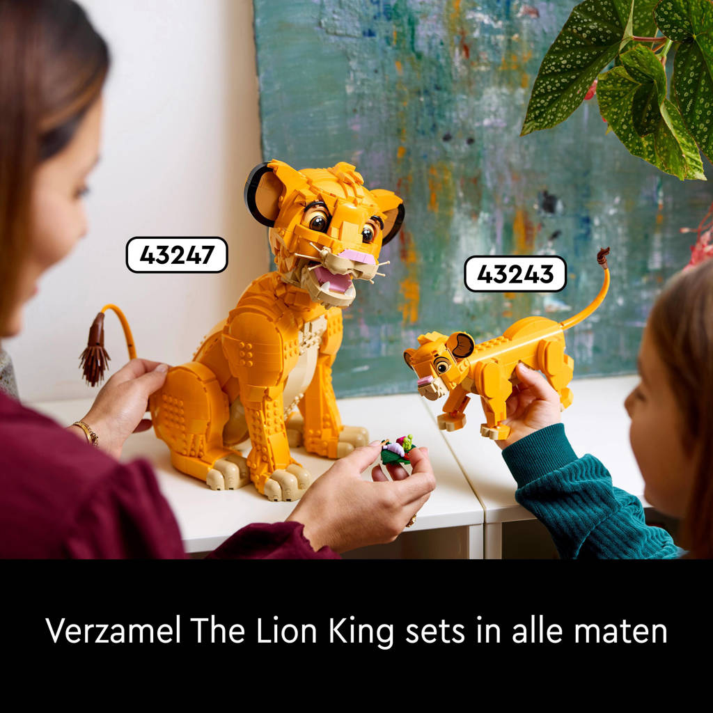 Lego Simba is een leuke bouwervaring en een geweldJonge Simba de Leeuwenkoning Decoratie Bouwpakket voor Volwassenen 43247