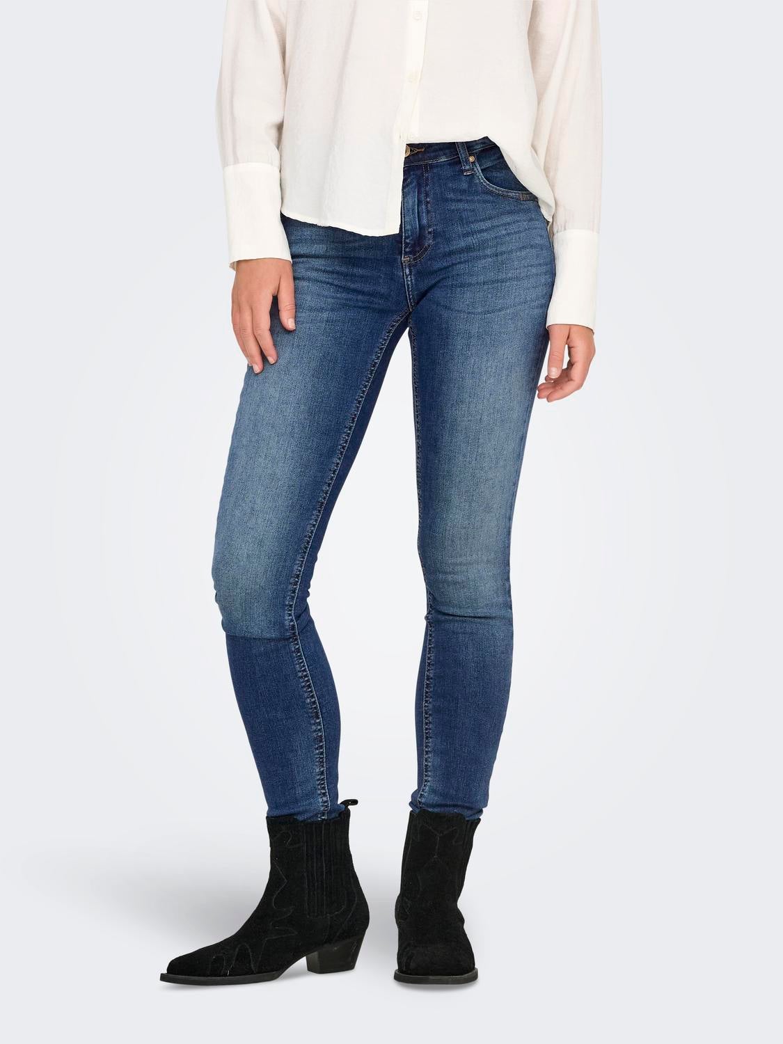 ONLBLUSH Mittlere Taille Skinny Fit Jeans Medium Blue Denim