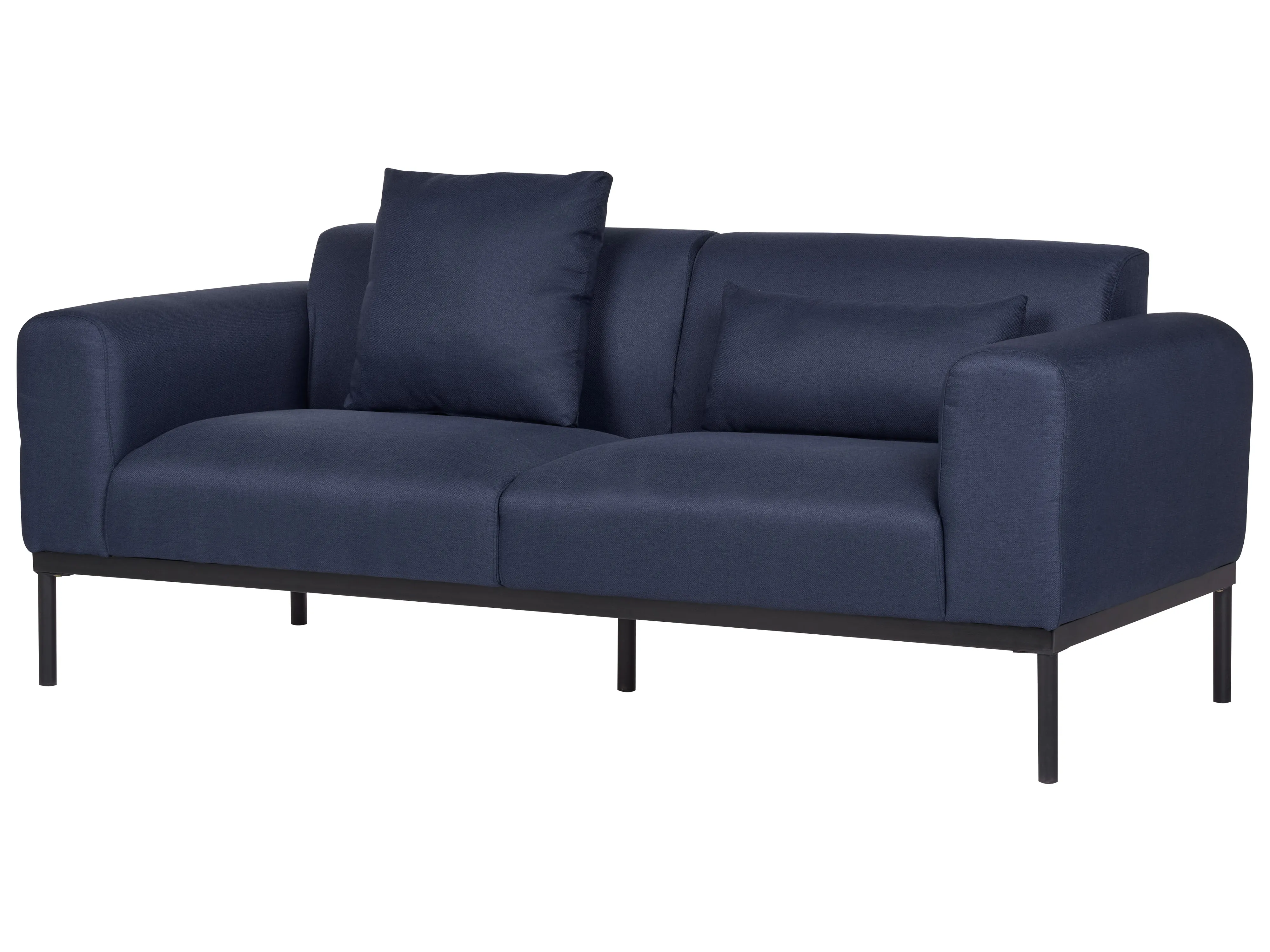 Bankenset 5-zits MALMOS Kunstlinnen Kunstleer Donkerblauw