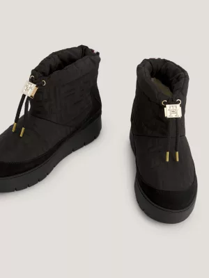 Botas de neve TH Monogram em camurça