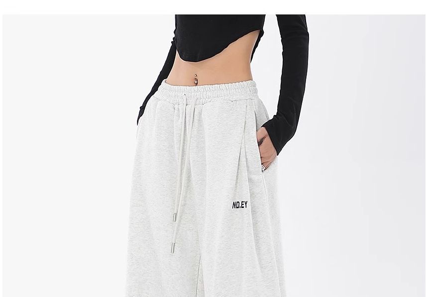 Elyou - Harem-joggingbroek met trekkoord en tekstprint
