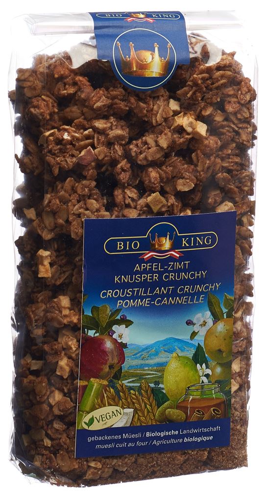 BIOKING Knusper Crunchy Apfel Zimt Btl 375 g