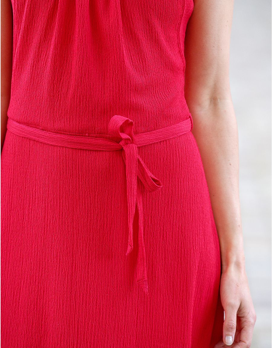 Robe en crépon orange