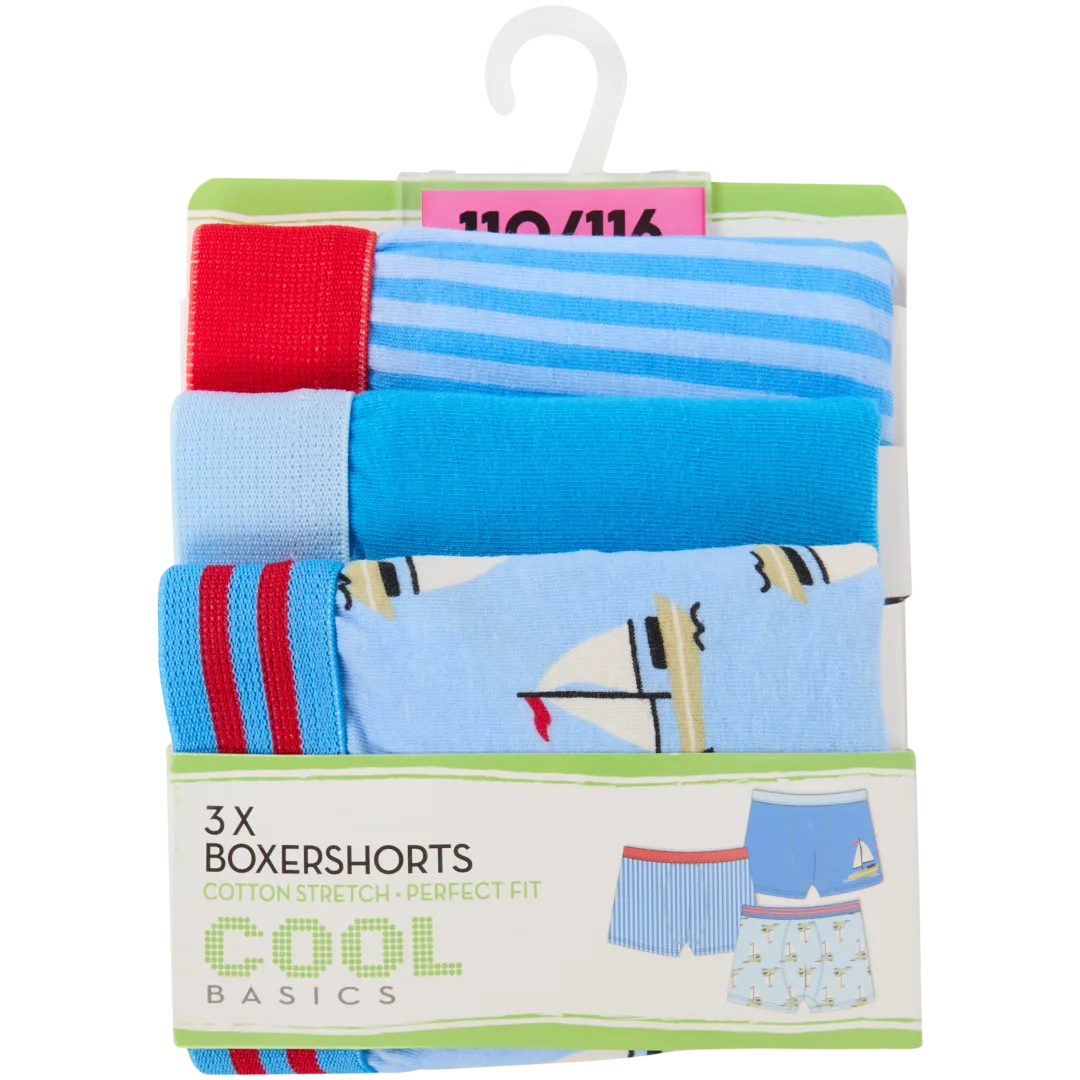 Boxershorts Maten 98 - 128 | 3 stuks | diverse varianten