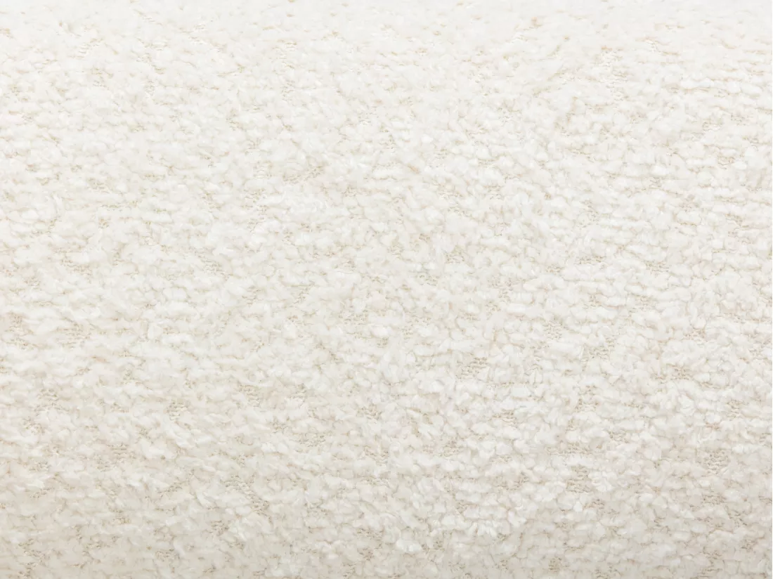 Lot de 2 chaises avec accoudoirs en tissu bouclette et bois d'hévéa noir - Blanc - LIVELIA de Pascal MORABITO