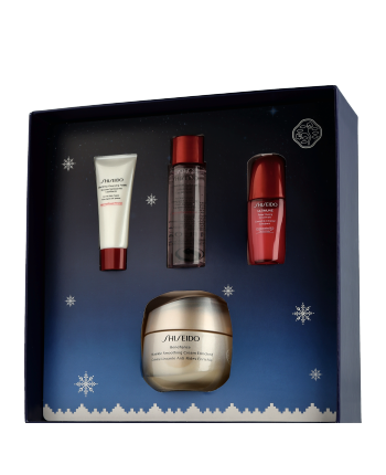 Shiseido Benefiance Set mit Wrinkle Smoothing Cream Enriched 50ml-10ml-15ml-30ml