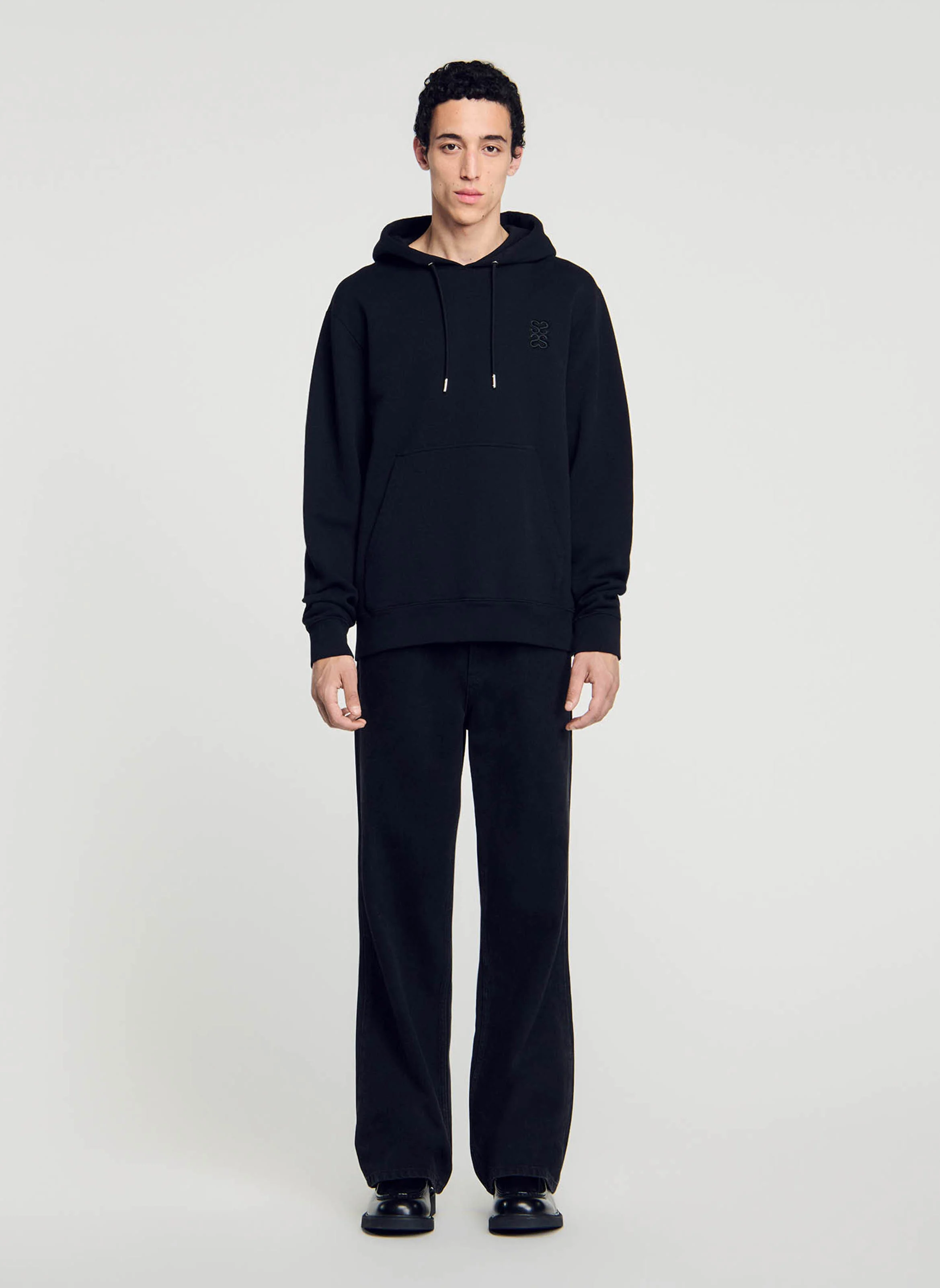 Sweat à capuche en coton | Noir