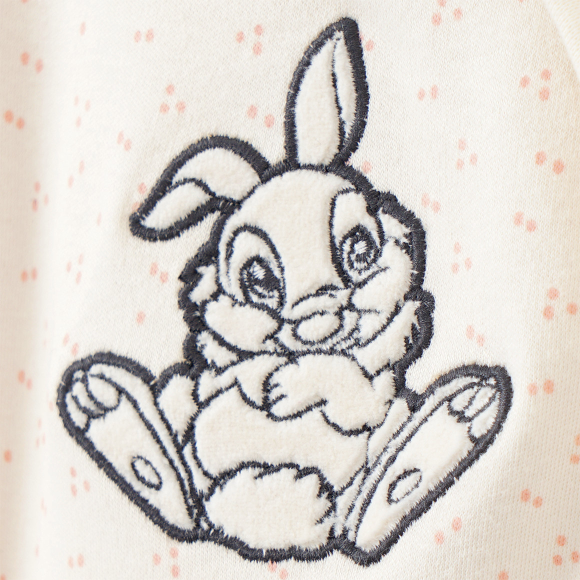 Topomini Bambi Schlafanzug mit Applikation weiss / creme