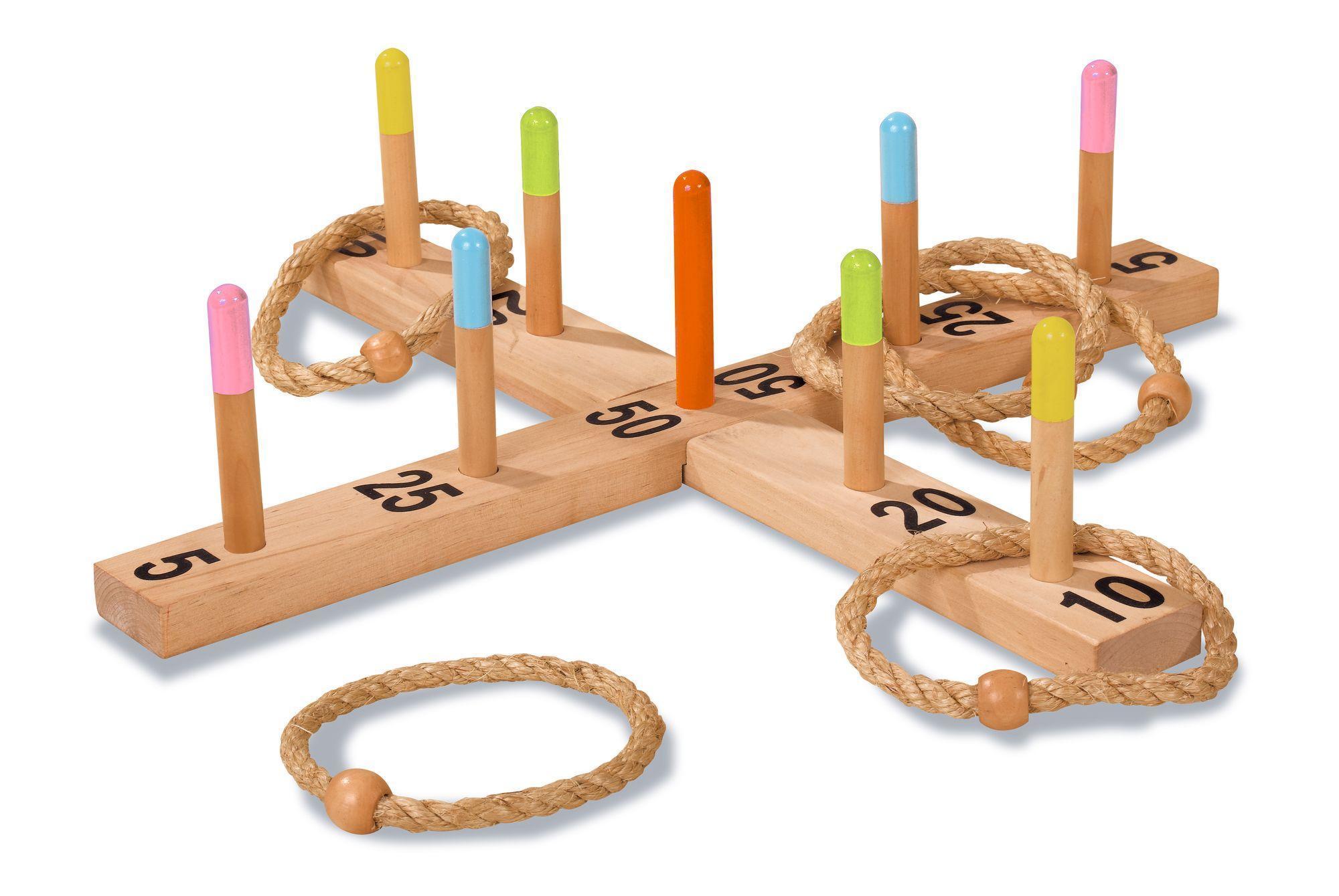 Ringwurfspiel OUTDOOR 6-teilig aus Holz