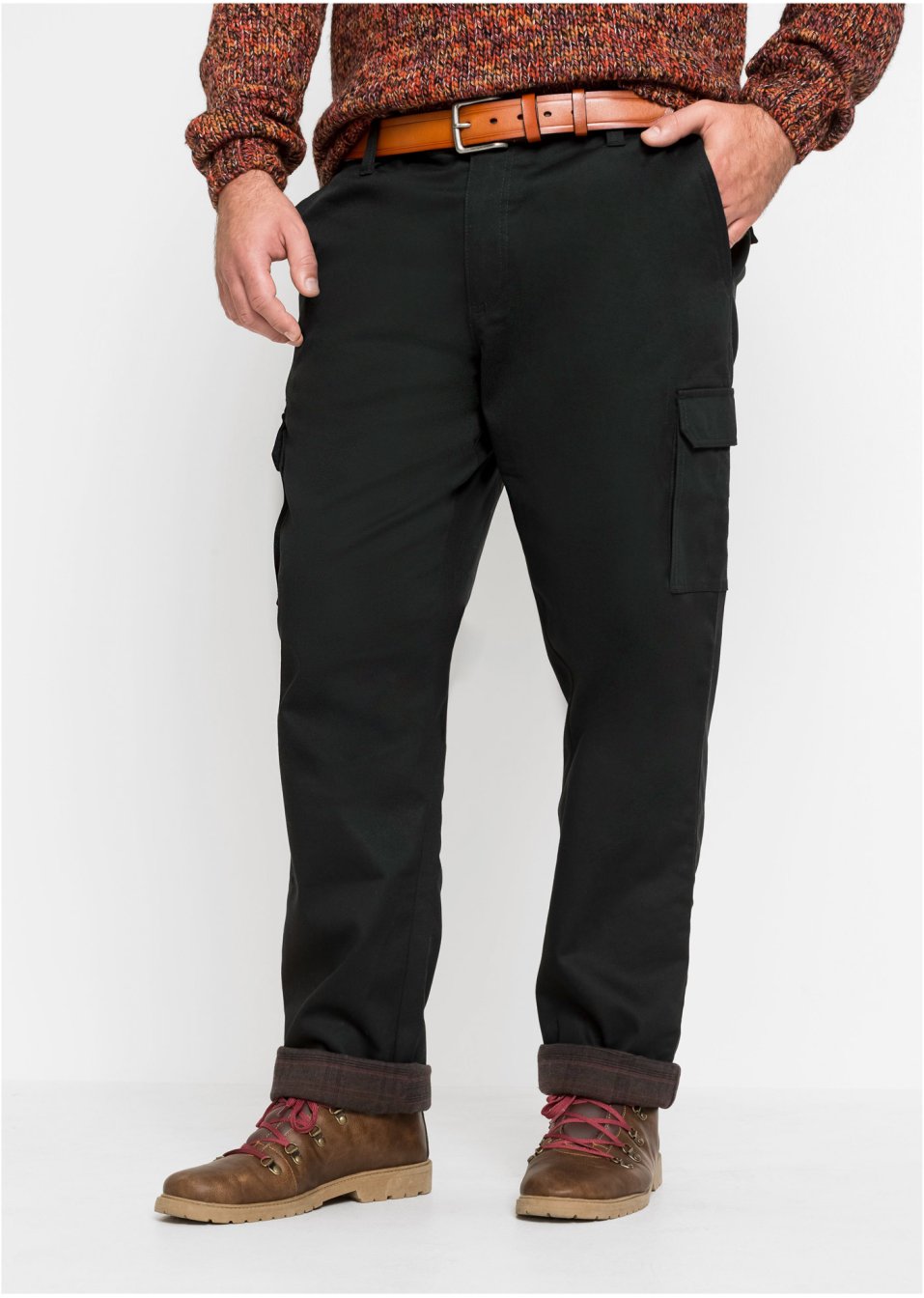 Pantalon cargo thermo Regular Fit, stretch, straight