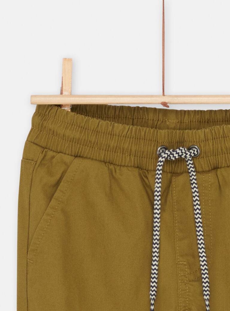 Pantalon kaki à taille élastiquée garçon