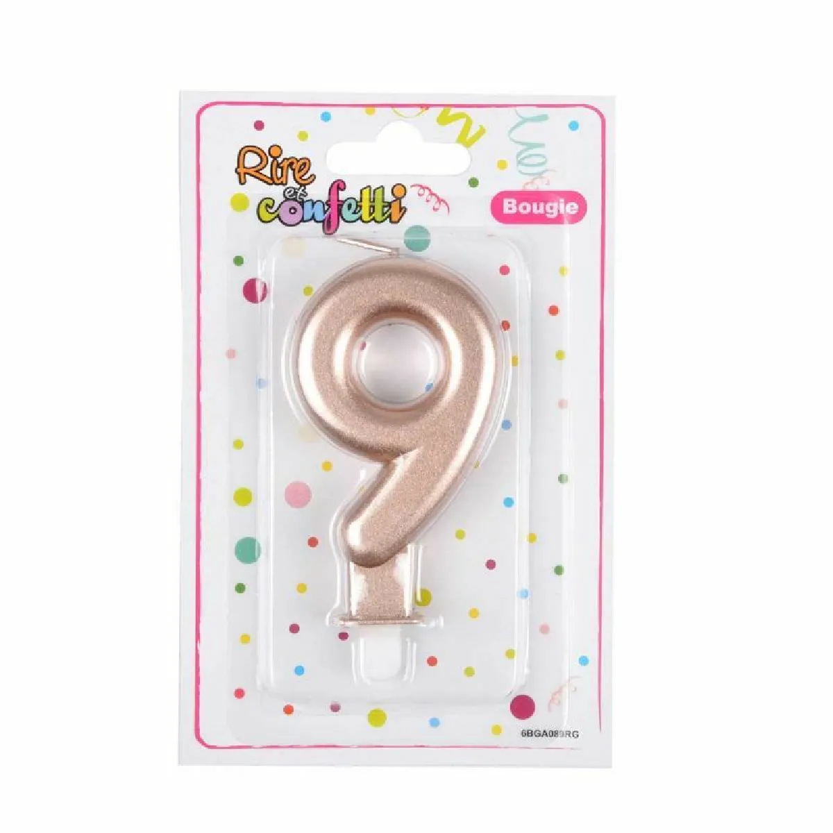 Paris Prix Bougie Anniversaire Chiffre 9 Rose Gold