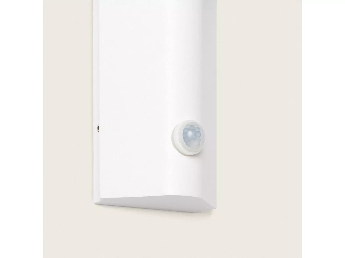 Applique Murale Extérieure Aluminium avec Détecteur de Mouvement Abel Deux Spots Blanc