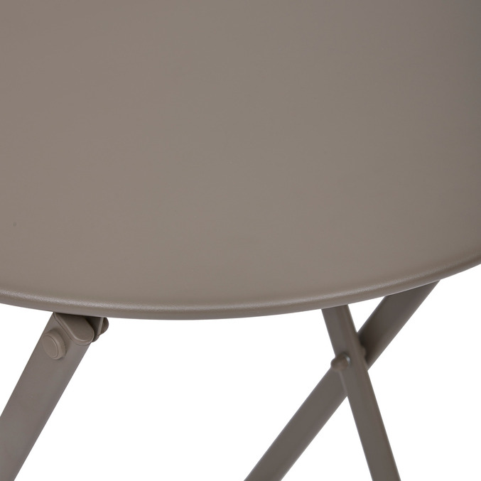 Ensemble table de jardin pliante ronde + 2 chaises GREENSBORO Café