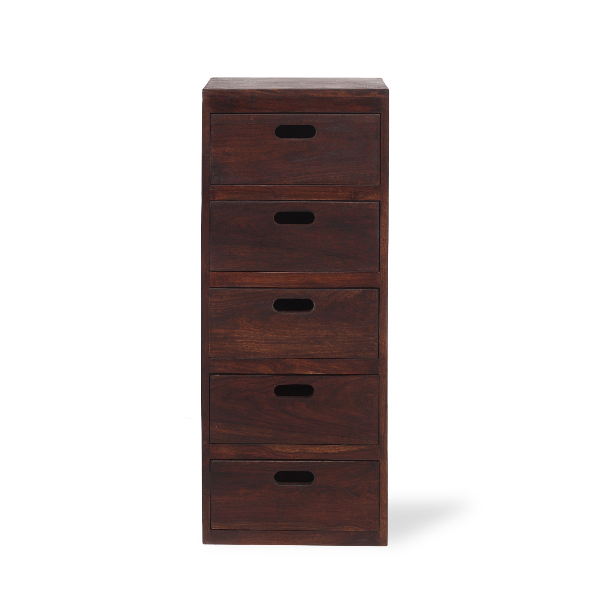 Schubladenschrank, braun, T 24 cm, B 36 cm, H 87 cm von fischer's lagerhaus