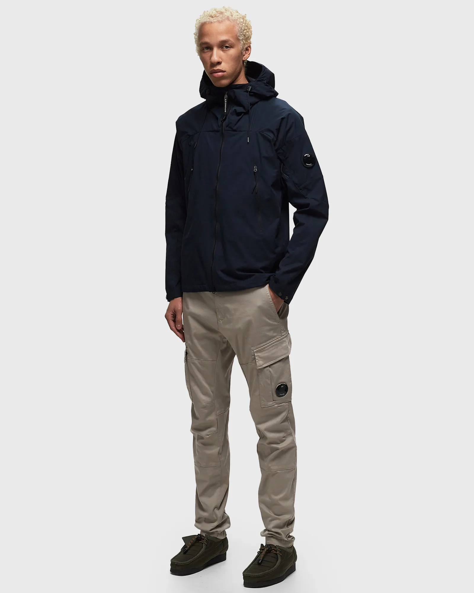 Calça cargo de cetim elástico da CP Company