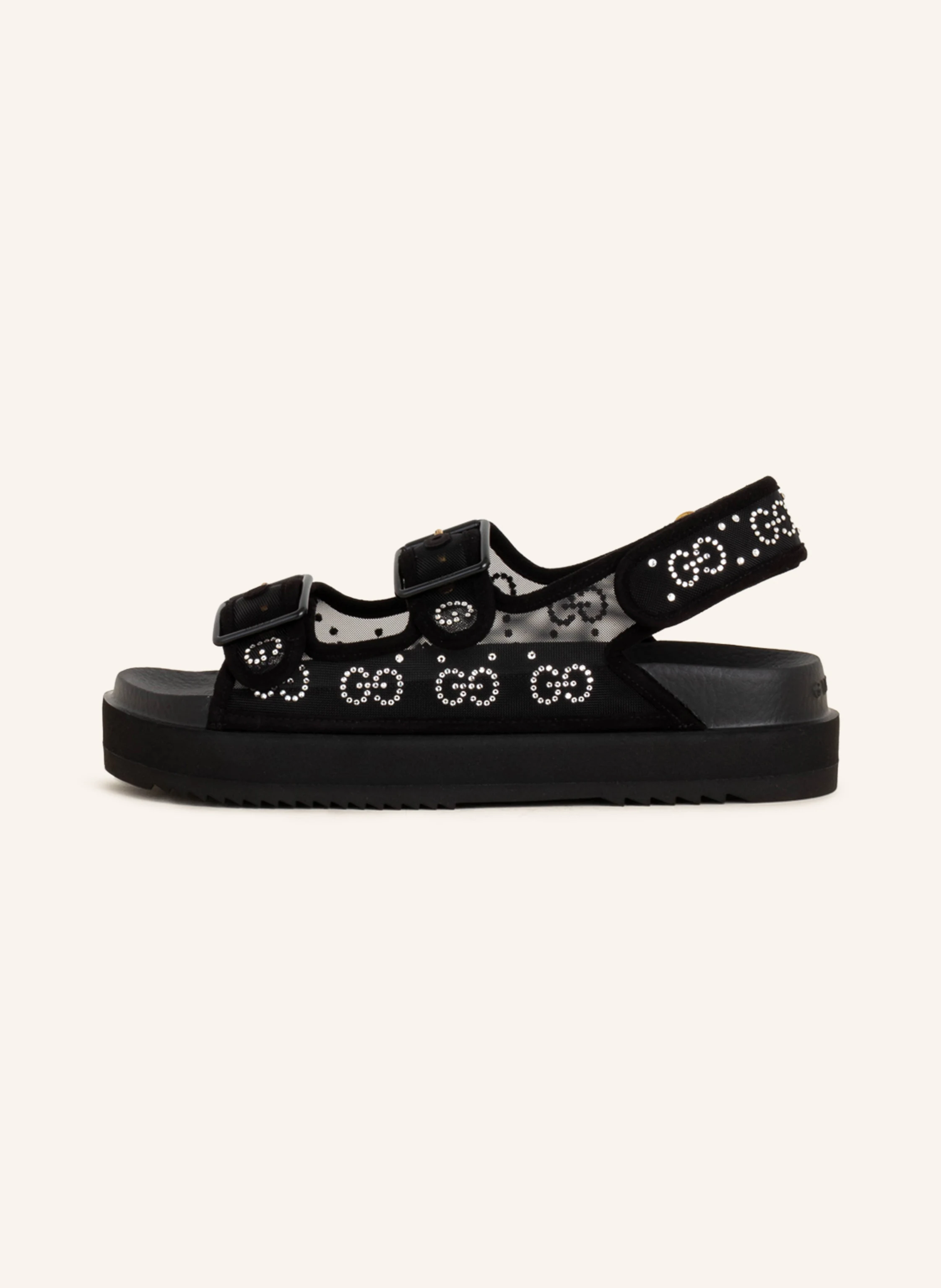 GUCCI Plateau-Sandalen mit Schmucksteinen