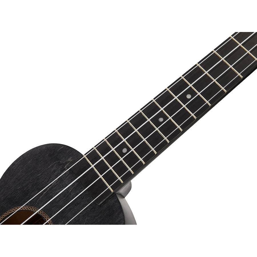 Mahalo MS1TBK Slimline Series sopraan ukelele transparent black