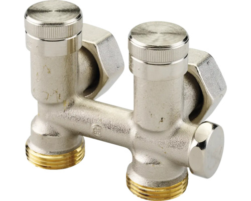 Danfoss RLV-K 3/4 inch hoekkraanblok, vernikkeld, 003L0283