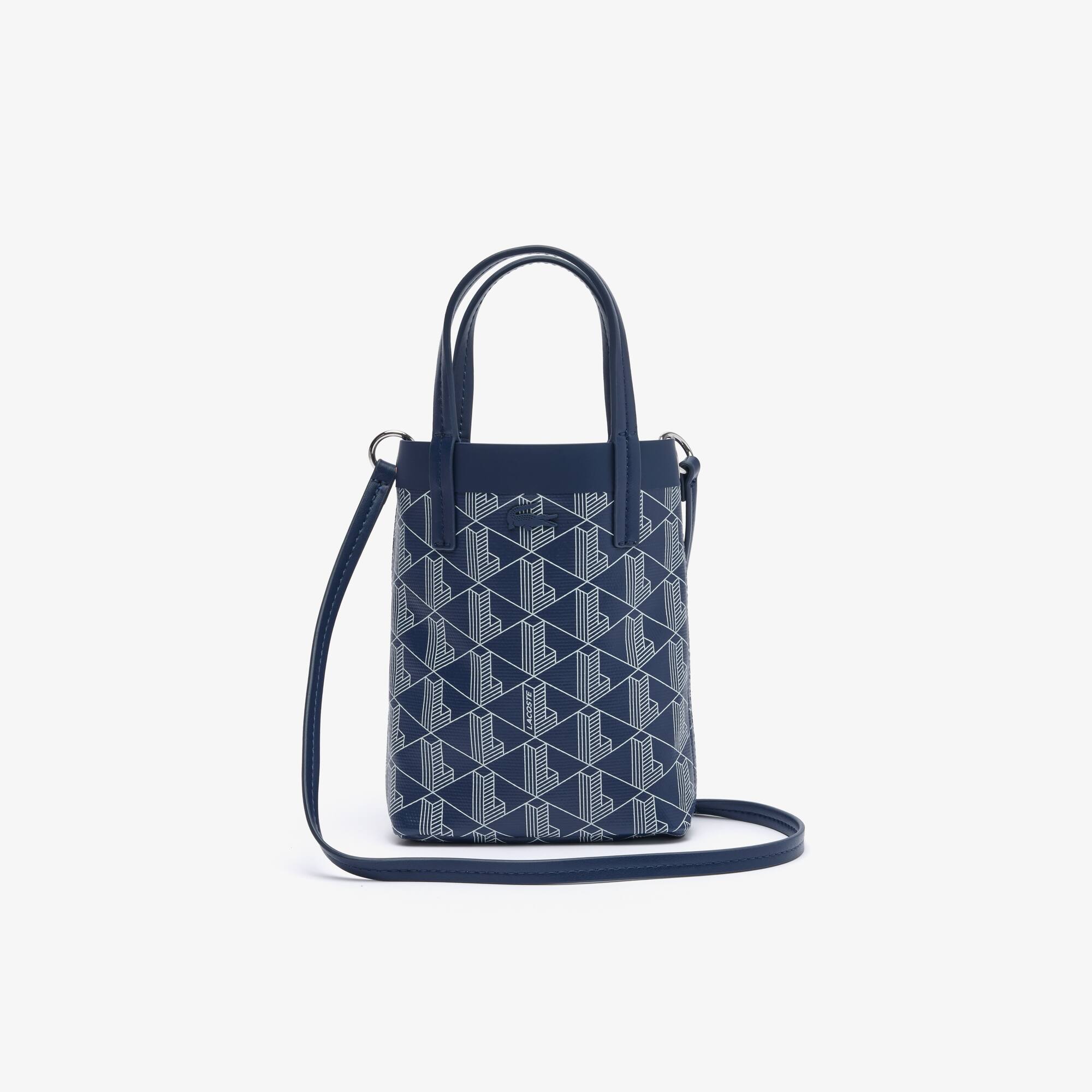 Zely Mini-Tote Bag aus beschichtetem Canvas mit Monogramm Crossbody Taschen - Blau - Lacoste - Damen