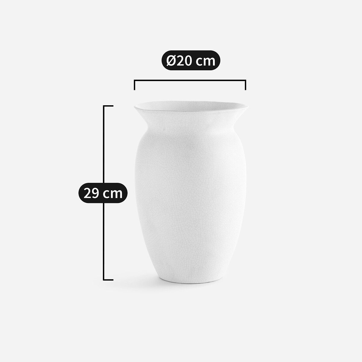 AM.PM<br>Vaso em barro rachado, 29 cm de altura, Hedi