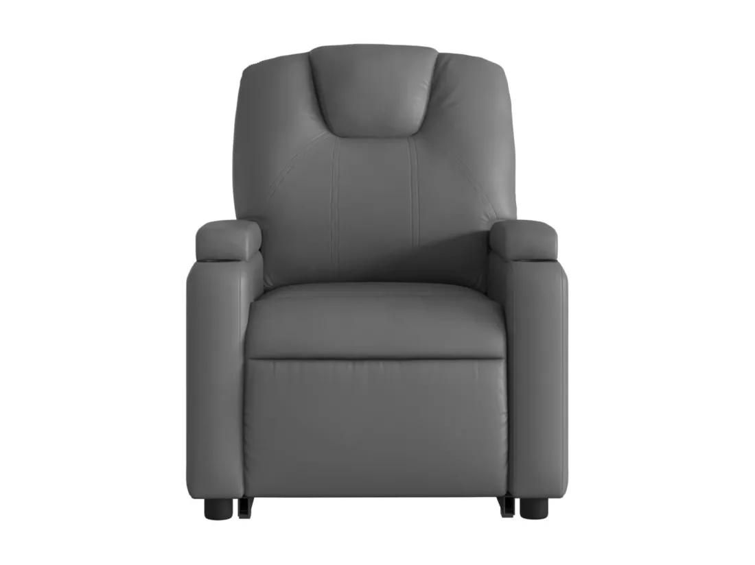 Fauteuil inclinable massant Gris Similicuir