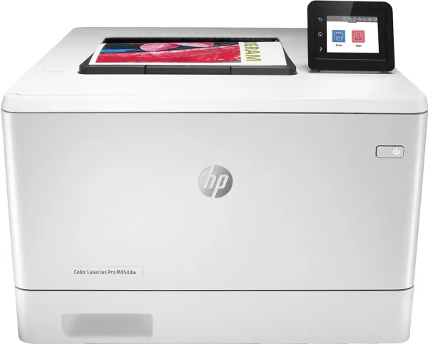 HP Color LaserJet Pro M454dw - Printer - farve - Duplex - laser - A4/Legal - 38.400 x 600 dpi - op til 27 spm (mono) / op til 27 spm (farve) - kapacitet: 300 ark - USB 2.0, Gigabit LAN, Wi-Fi(n), USB vært