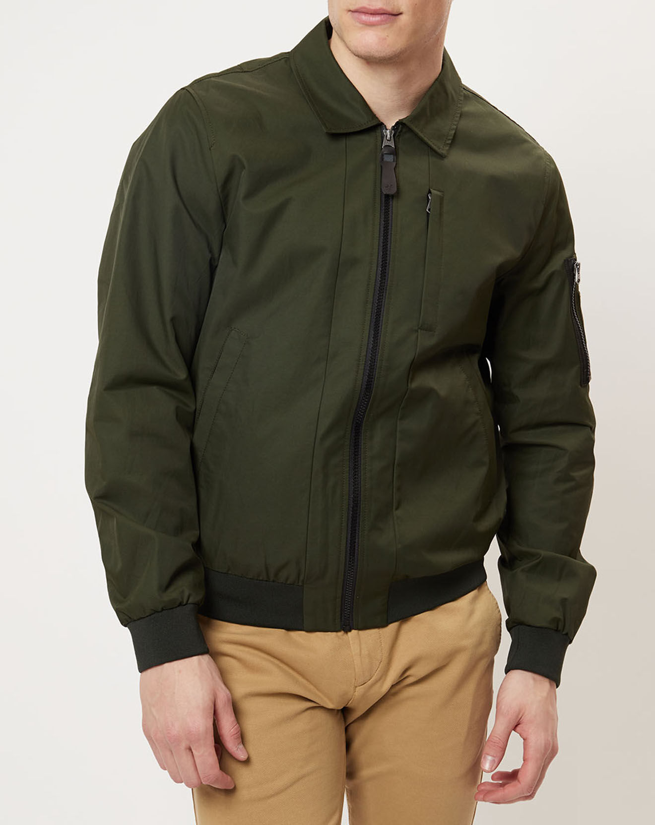 Marc O'Polo Bombers en coton & nylon kaki