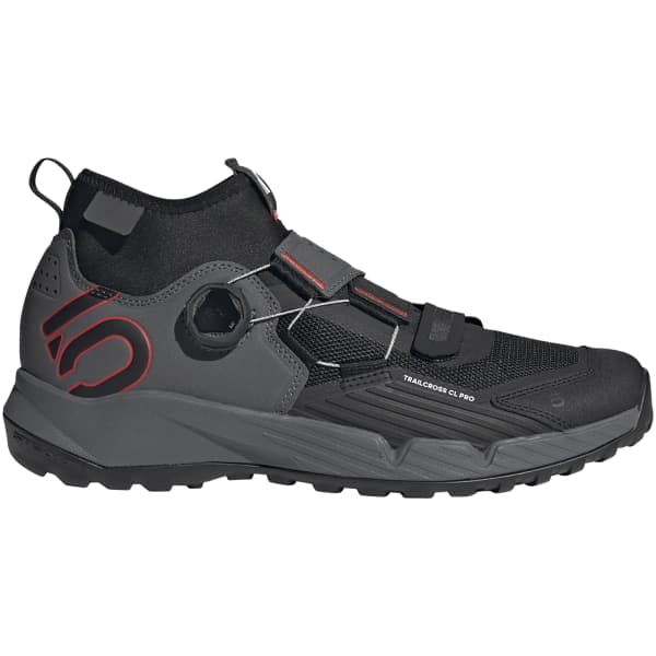 Chaussure VTT automatique FIVE TEN 5.10 TRAILCROSS PRO CLIP-IN GREY FIVE/CORE BLACK/RED