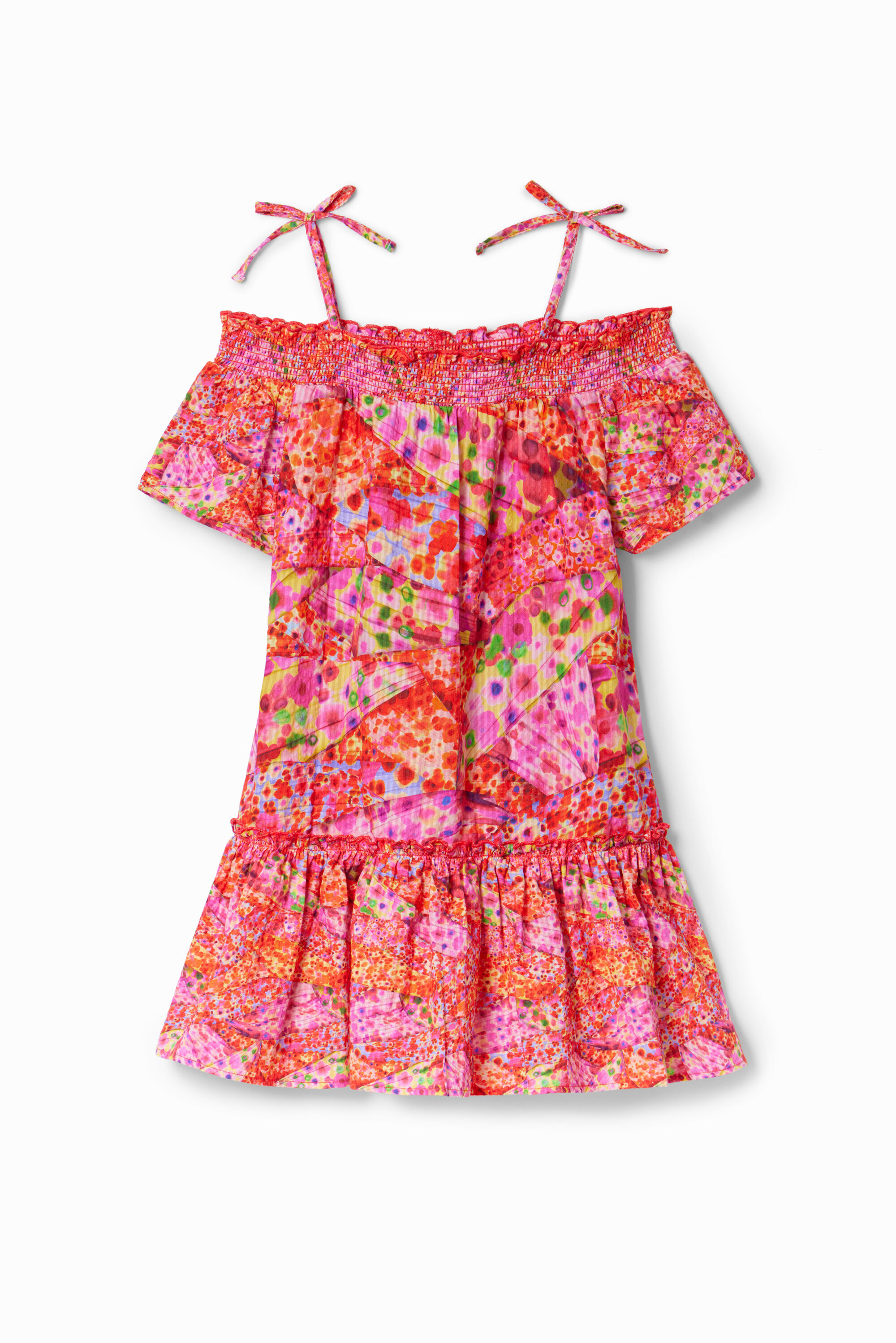 Robe fleurs volants