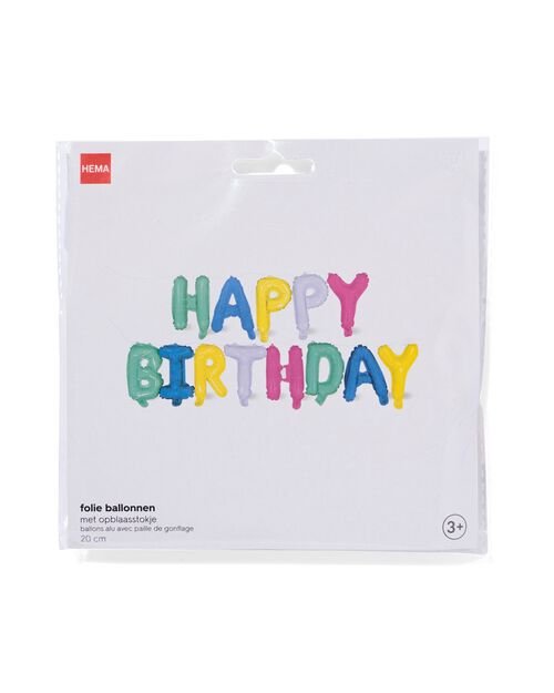 ballon alu Happy Birthday