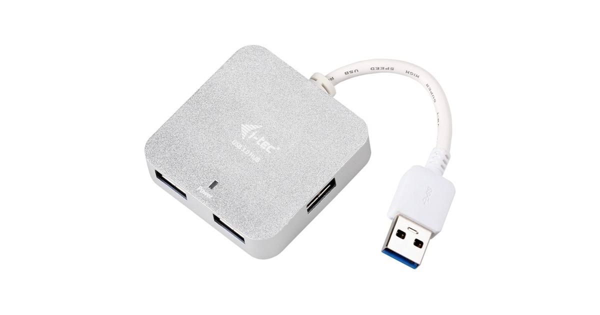 i-tecUSB 3.0 Metal Passive HUB 4 Port usb-hub  (Zilver)