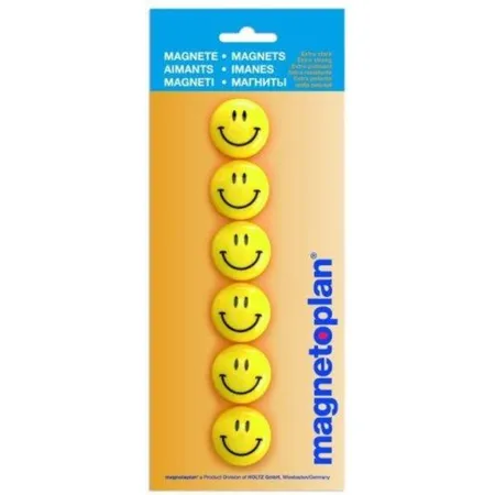 Magnetoplan Smiliesmagnete, 30 mm, Inhalt 6 Stück