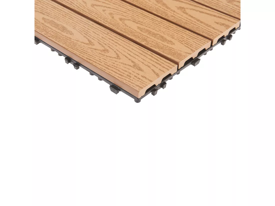 Caillebotis ATESSA Composite bois-plastique (WPC) Marron clair