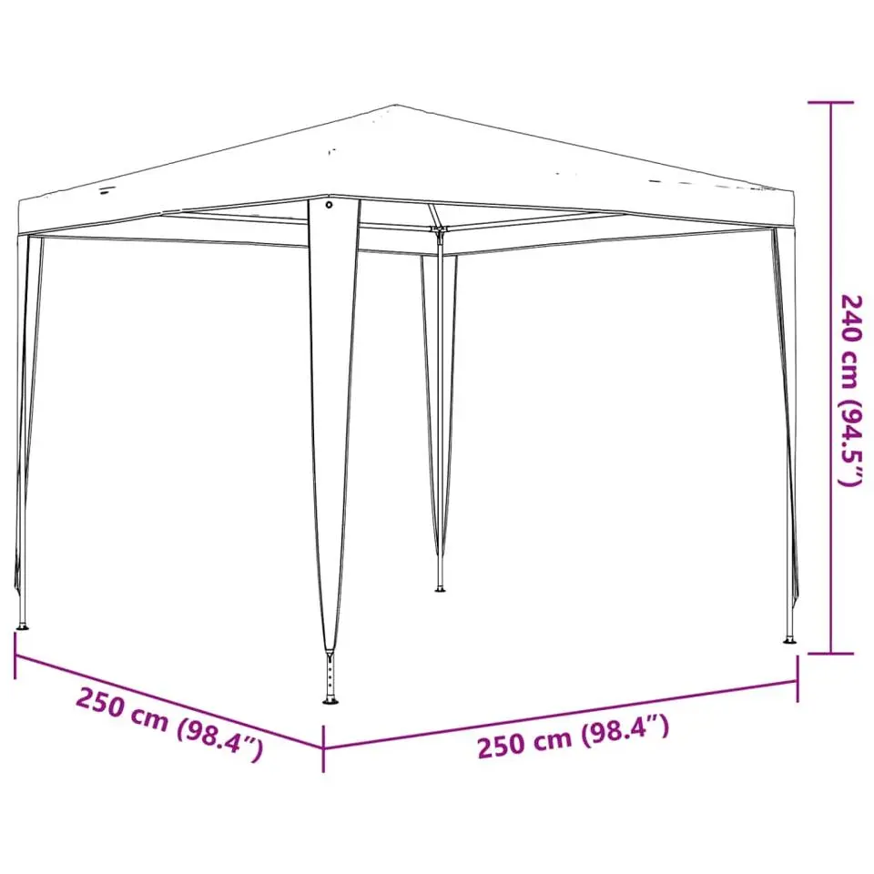 vidaXL - Partytent - Antraciet - Polyetheen