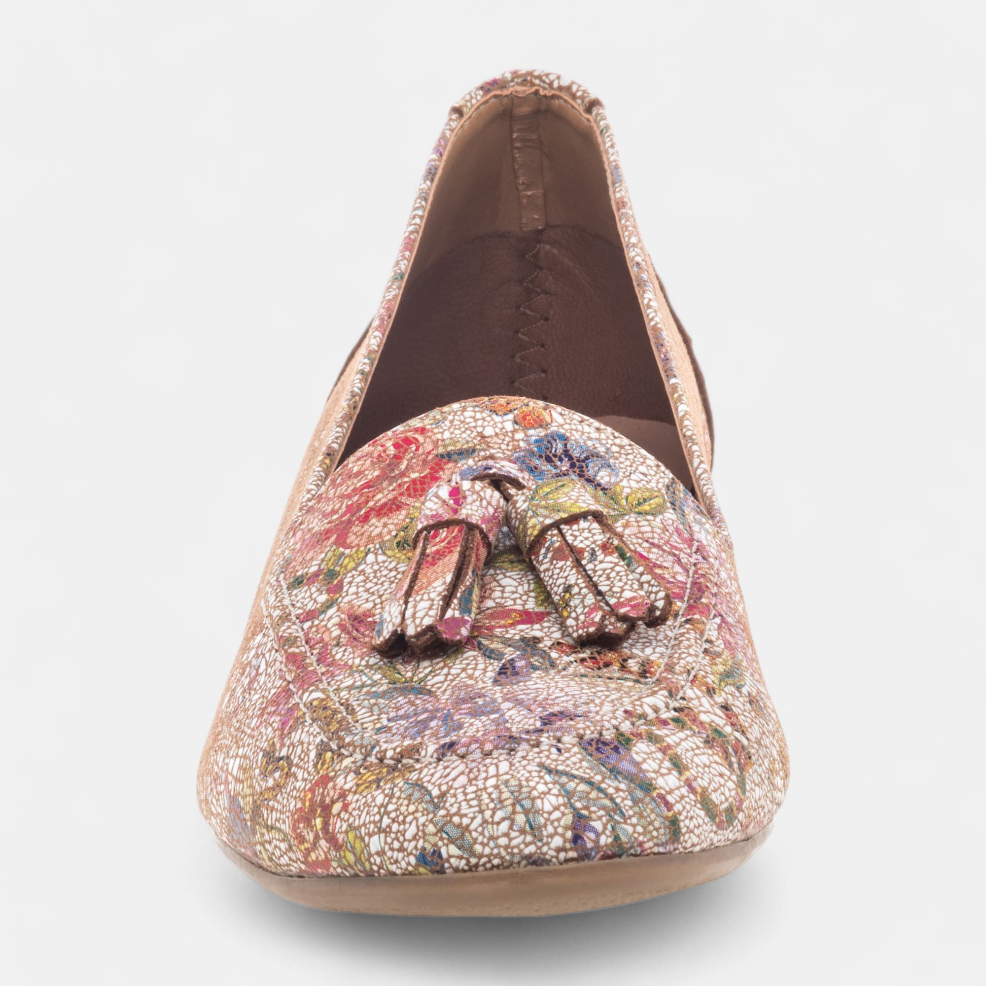 Mocassins Femme en cuir multicolore