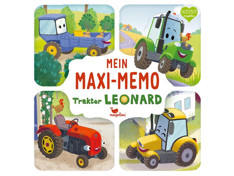 Carletto Kinderspiel Mein Maxi-Memo – Traktor Leonard (d) Merk- und Suchspiel