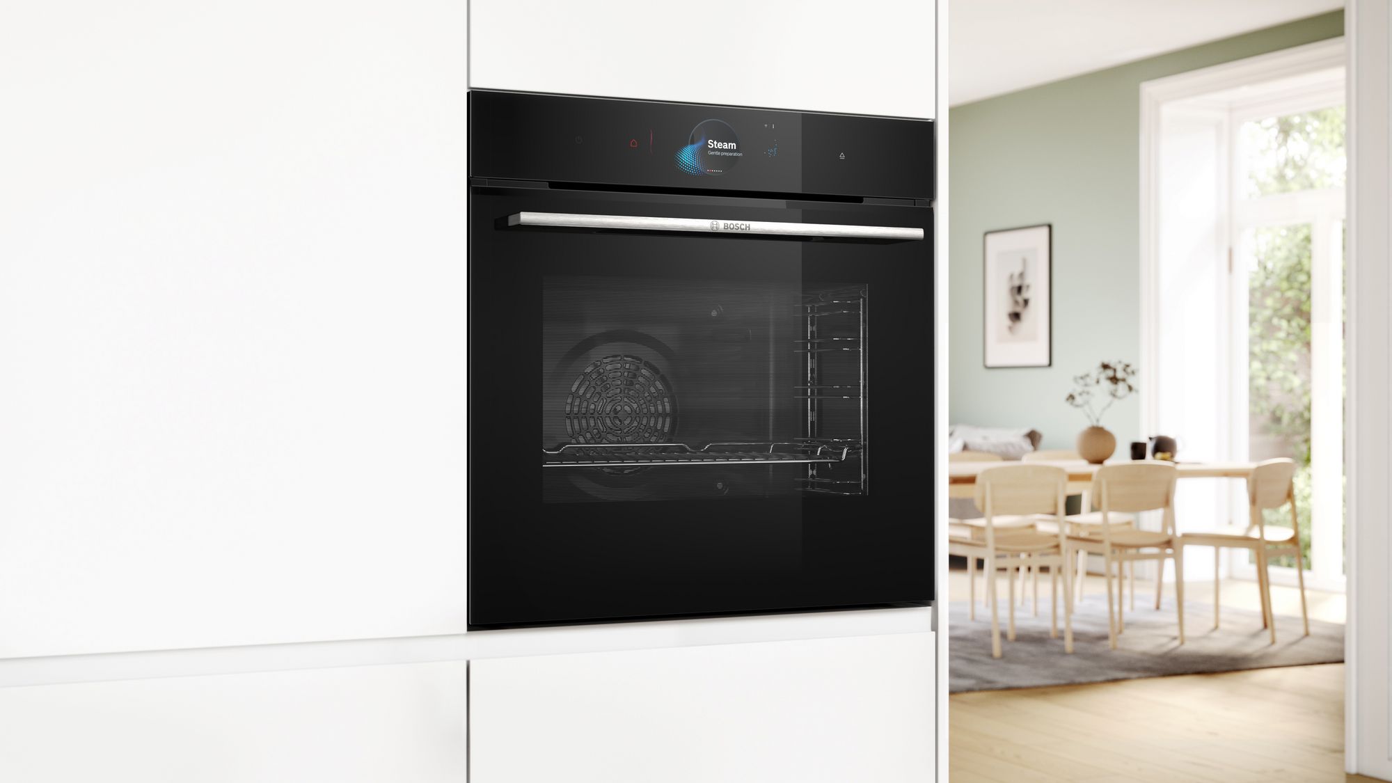 Forno a vapor Série 8, 60 x 60 cm, preto, HRG7784B1